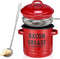 Bacon Grease Container with Strainer - Large 46OZ Red Kitchen Oil Storage