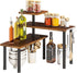BMOSU Kitchen Corner Shelf Organizer with Hooks, Adjustable Spice Rack, 3 Tier Storage for Bathroom Counter Shelves,