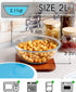 NUTRIUPS 2-Quart Large Glass Mixing Bowls with Lids, Salad Bowl with Lid 2-Pieces by NUTRIUPS