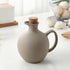 Set 2 15 Oz Elsjoy of Ceramic Oil Vinegar Dispenser with Cork and Tray, Tabletop Oil Bottles Soy Sauce Jar, Decorative
