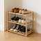 Small Shoe Rack, Multipurpose 3 Tier Shoe Organizers RackSmall Bamboo Shelfs for