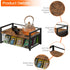 Countertop Homode Tea Bag Organizer, Wood Tea Organizers and Storage Chest, Teabag Holder with Storage Drawer,Tea