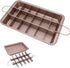Brownie Pan with Dividers, Non-Stick Baking Pan for Brownies, Lasagna, Muffins, 12 X 8 X 2 Inches