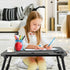 Zapuno Foldable Laptop Bed Table Multi-Function Lap Serving Tray Dining Table with Storage Drawer and Water Bottle