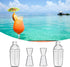 4 pcs Clear Cocktail Shaker Set, 2 pcs Plastic Bar Shaker with 2 pcs Plastic Double Measuring Jigger