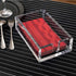 CY craft Clear Acrylic Guest Towel Napkin Holder, Modern Buffet Napkin Caddy, 9.5 x 5.5 x 2.6 Inch, Pack of 1