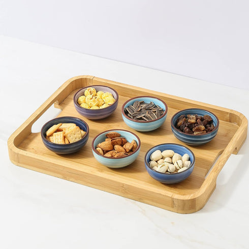 Selamica Ceramic Dipping Bowls, 2.7 Oz Soy Sauce Dish Set, 3 inch Mini Bowls for Appetizers, Set of 6