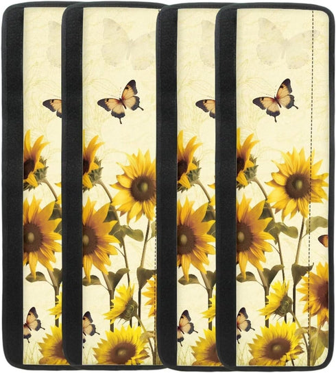 Sunflower Butterfly Fridge Handle Cover Washable Durable Refrigerator Handle Covers Set of 4 Anti-Slip Kitchen Appliance Covers Keep Your Kitchen Appliance Clean Fall Kitchen Decor Yellow by Tongluoye