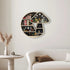 Cute Mushroom Decor, Wooden Mushroom Floating Shelves for Wall, Moon Shelf Wall Decor Crystal Rock Gem Stone Display
