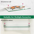 12 Inch Set 2, SAYAYO Glass Floating Shelves for Wall, Tempered Glass Shelves for Bathroom, Living Room, Bedroom