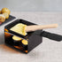 Non-Stick Mini Iron Grill Cheese Pan, Square Shape Melting Accessories for Raclettes (4PCS White)