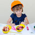 48 Set 8 oz Gejoy Yellow Helmet Snack Ice Cream Construction Hard Hats Bowl Mini Sundae With Novelty Disposable Plastic