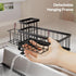 360Auto-Drain Countertop SWTYMIKI Sink Caddy Sponge Holder - Large Sponge Holder for Kitchen Sink with Tray, Rustproof