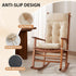 Set Rocking Chair Cushions Indoor & Outdoor, Patio Glider Rocking Chair Cushions with Ties, Use on Porch, Nursery