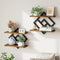 ELYKEN Floating Shelves for Wall, Set of 2 Hanging Shelves, 2-Tier Wall