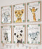 Baby Safari Animals for Girl or Boy Nursery Bedroom, Set of 6