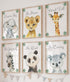 Baby Safari Animals for Girl or Boy Nursery Bedroom, Set of 6