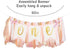 Q&High Life 1st Pre - strung Pink Highchair Banner - One Birthday Highchair Banner for Princess Girls ONE Baby Shower