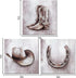 Country 12 12 Inch 3 HOMEOART Western Decor Cowboy Hat and Boots Horseshoes Canvas Wall Art Rustic Style Cowboy Room