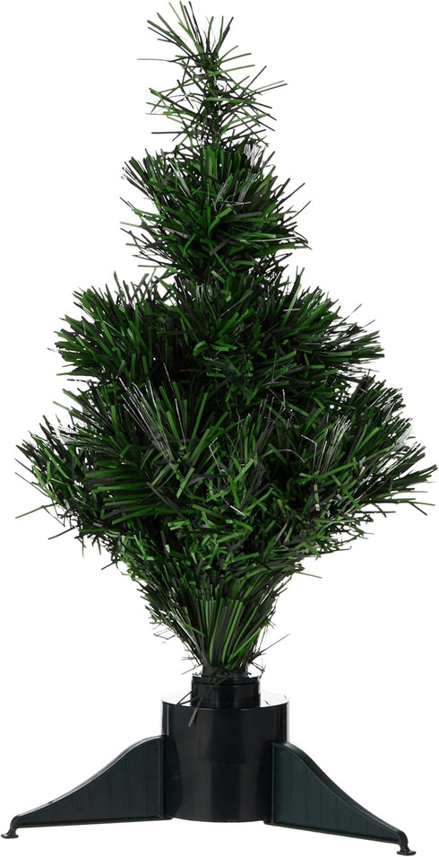 National Tree Company Pre-lit Artificial Christmas Tree, Multi-Color Lights, Fiber Optic Ice Tree - 16 Inch