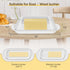 Airtight Butter Dish with Lid, Plastic Butter Keeper Tray for Countertop, Dishwasher Safe for West/East Coast Butter