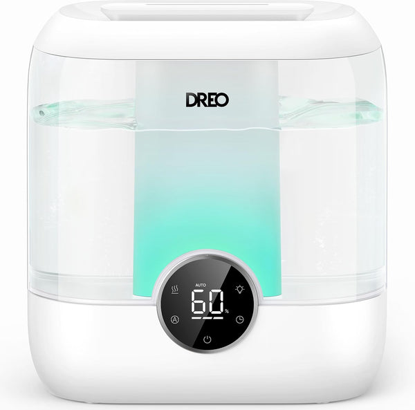 DREO Humidifiers for Bedroom, 6L Easy to Fill & Clean, 60H Runtime