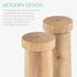 Navaris Salt and Pepper Mill Set - Adjustable Rubber Wood Grinders with Ceramic Core