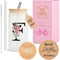Personalized Initial Glass Cup for Women, 16oz Glass Cup with Lids and