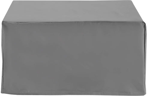 Waterproof Gray Square Ottoman and Outdoor Table Cover for Patio Furniture