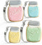 Bakerpan Stainless Steel Mason Jar Cookie Cutters, Jar Shape Cutter Set of 4 (3.5 Inch & 4.5 Inch)