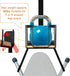 Wall Mount/Over The Door Ironing Board Holder, Large Storage Basket, Black, Laundry Room Iron and Board Storage