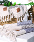 Set 4 100% Gold CASE Turkish Hand Towels for Bathroom of Cotton Bathroom Towels Helen Kitchen Small Towel for Spa