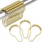 Amazer Gold Shower Curtain Hooks, 12 Pcs Stainless Steel Rings, Rust Proof Shower Hooks for Bathroom Curtain