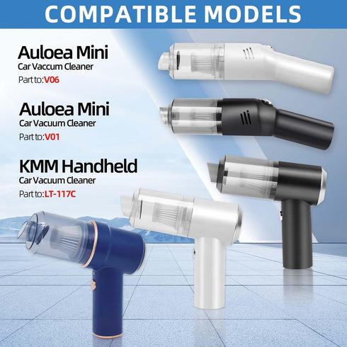 6 Pack HEPA Filter Replacement Compatible with KMM Handheld Car Vacuum Cleaner, Auloea Mini Car Vacuum Cleaner