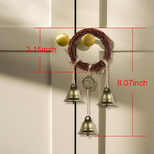 Witch Bells for Door Knob, Handmade Decor for Home Protection, Wiccan Altar Supplies, Positive Attraction, Boho Gift