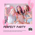 6 Pack (6 POPUPARTY Gender Reveal Confetti Cannon | No Powder Confetti Poppers | Ideal for Baby Girl Gender Reveal