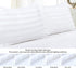 100% Egyptian Cotton King Pillow Protectors, Set of 2, 400 Thread Count, Stripe-White, Zippered Style