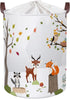 Clastyle 45L Woodland Animals Laundry Basket, Collapsible Waterproof Storage Basket with Handle - 14 * 17.7 in