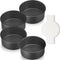 HONGBAKE 6 Inch Round Cake Pans for Baking, Small Layer Cake Pan Set with 120 Pieces Parchment Paper, Heavy Duty