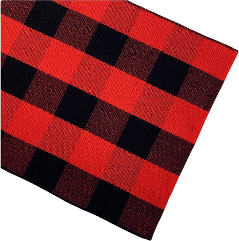 Ukeler Christmas Buffalo Check Rug, 2'×3' Machine Washable Buffalo Plaid Doormat for Front Porch/Kitchen