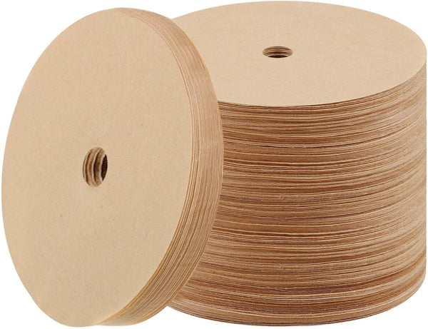 400 Count Natural Unbleached Percolator Coffee Filters, 3.75in Disposable Disc Filters for Home, Office, Camping