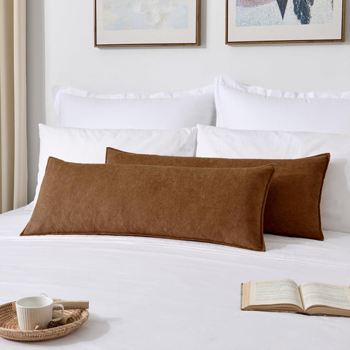 14x36 Inch 1 Pack Kevin Textile Long Lumbar Cover Soft Boucle Textured Decorative Waterproof Rectangle Cushion Elegant