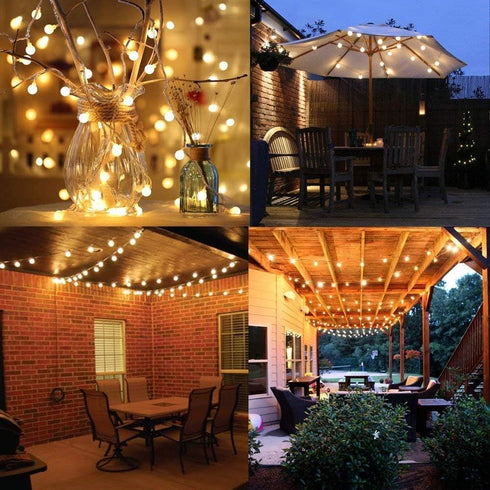 WFGGEH 20ft 40 Globe USB String Lights, LED Globe USB Powered Fairy Lights Warm White for Party Birthday Christmas Home