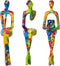 3Pcs Graffiti Thinker Statue Accents Reading Women Sculptures, Modern Aesthetic Figurine Decoration,