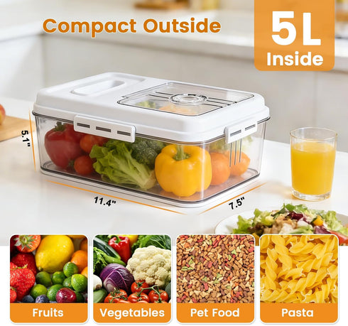 Counter 2 Pack Dynta Bread Box for Homemade Bread, Bread Storage Container for Kitchen Airtight, Time Recording Bread