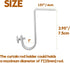 4 Pack Ceiling Curtain Rod Bracket, Heavy Duty Single Curtain Rod Holders for 1 Inch Drapery, Living Room Bedroom, White