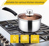 E-far 2 Quart Stainless Steel Saucepan with Lid, Easy Clean & Rust Free, Dishwasher Safe