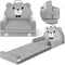 Kids Sofa Bed with Removable Washable Cover & Magic-Tape Backrest Foldable Toddler