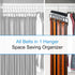 Belt Hanger for Closet, Max 42 Belts, Sturdy Wood Rack with 14 Hooks, Black, 1 Pack