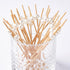 PuTwo 300 Counts Cocktail Toothpicks - Handmade Natural Bamboo Skewers for Appetizers, Fruits, Dessert with White Pearls